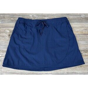 Eddie Bauer Skort Womens L Blue Tulip Hem Pull On Lined Tenniscore Pickleball‎